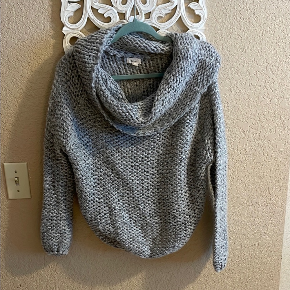 Debut Gray Cowl Neck Sweater